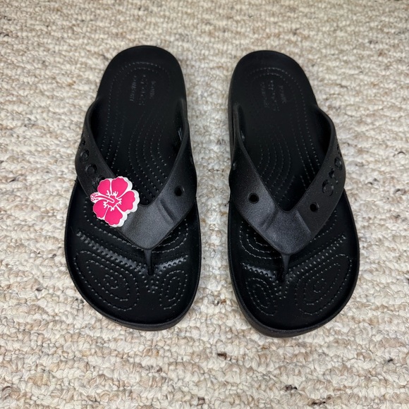 CROCS Baya Platform Flip in Black Women’s Size 8 Lightweight Slip-On Flip Flops - Picture 5 of 10
